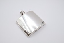 Quality Antique Solid Silver Hip Flask Hallmarked Birmingham 1892