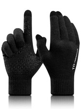 TRENDOUX Winter Gloves, Thermal Touch Screen Glove Men - Anti-slip XL, Black 