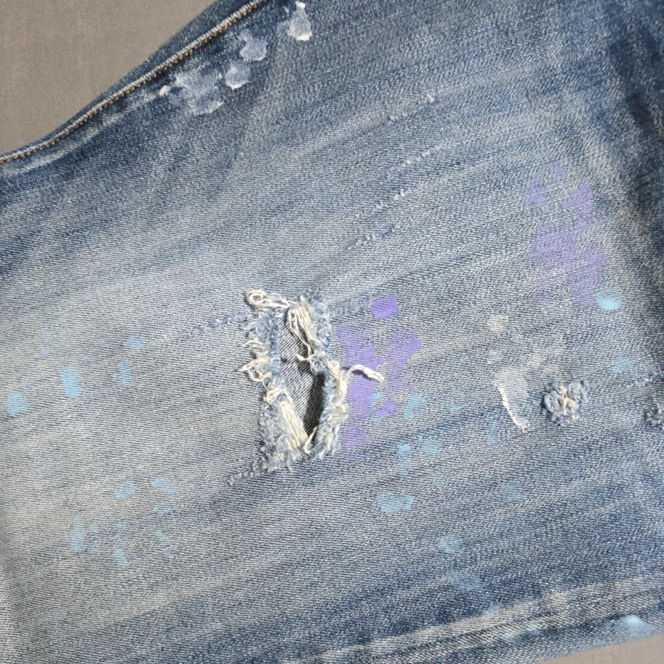 Cult of Individuality Rocker Slim Mens Jeans 40x33 fit 38x31 Distressed paint - Image 4 of 4