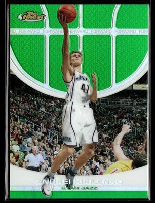 2005-06 Finest Refractors Green Andrei Kirilenko 42/89 Utah Jazz 