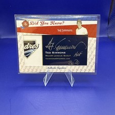 2025 Historic Autographs Did You Know Cut Signature /50 Ted Simmons Auto HOF