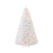 Best Choice Products 6ft White Pre-Lit Christmas Tree Warm White Lights SKY4991