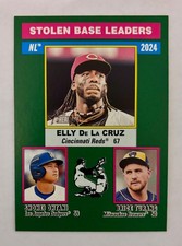 2025 Topps Heritage Leaders: Stolen Base #197 & Runs Batted In #196 Green Border