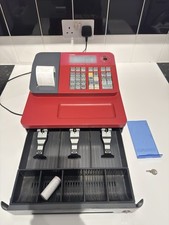 Casio SE-G1 Electronic Cash Register – Red Working with Keys & Bank Note Divider
