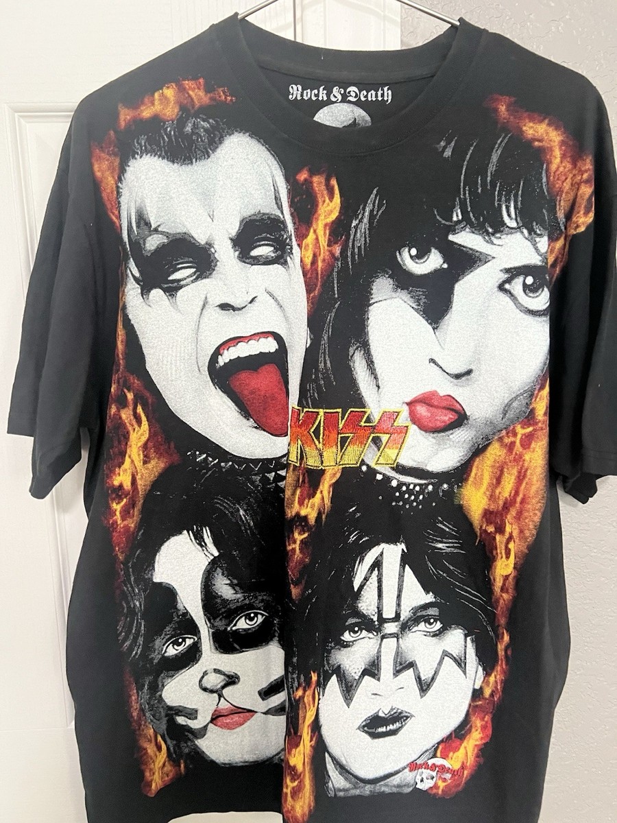 Rock And Death KISS Embroidered Shirt Size XL | eBay