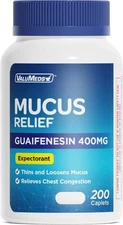 ValuMeds Mucus Relief Guaifenesin 400mg (200 Caplets) | Maximum Strength |... 