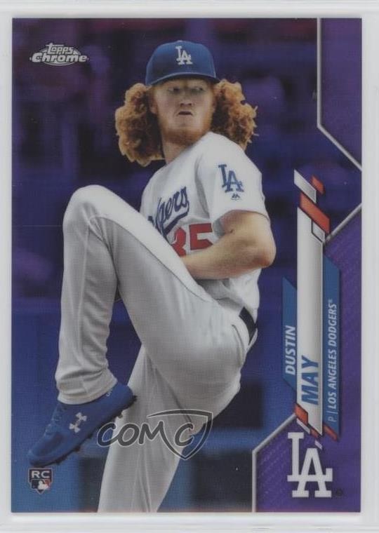 2020 Topps Chrome Purple Refractor 84/299 Dustin May #176 0a3b