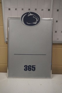 Metal Penn State Room 365 Plaque