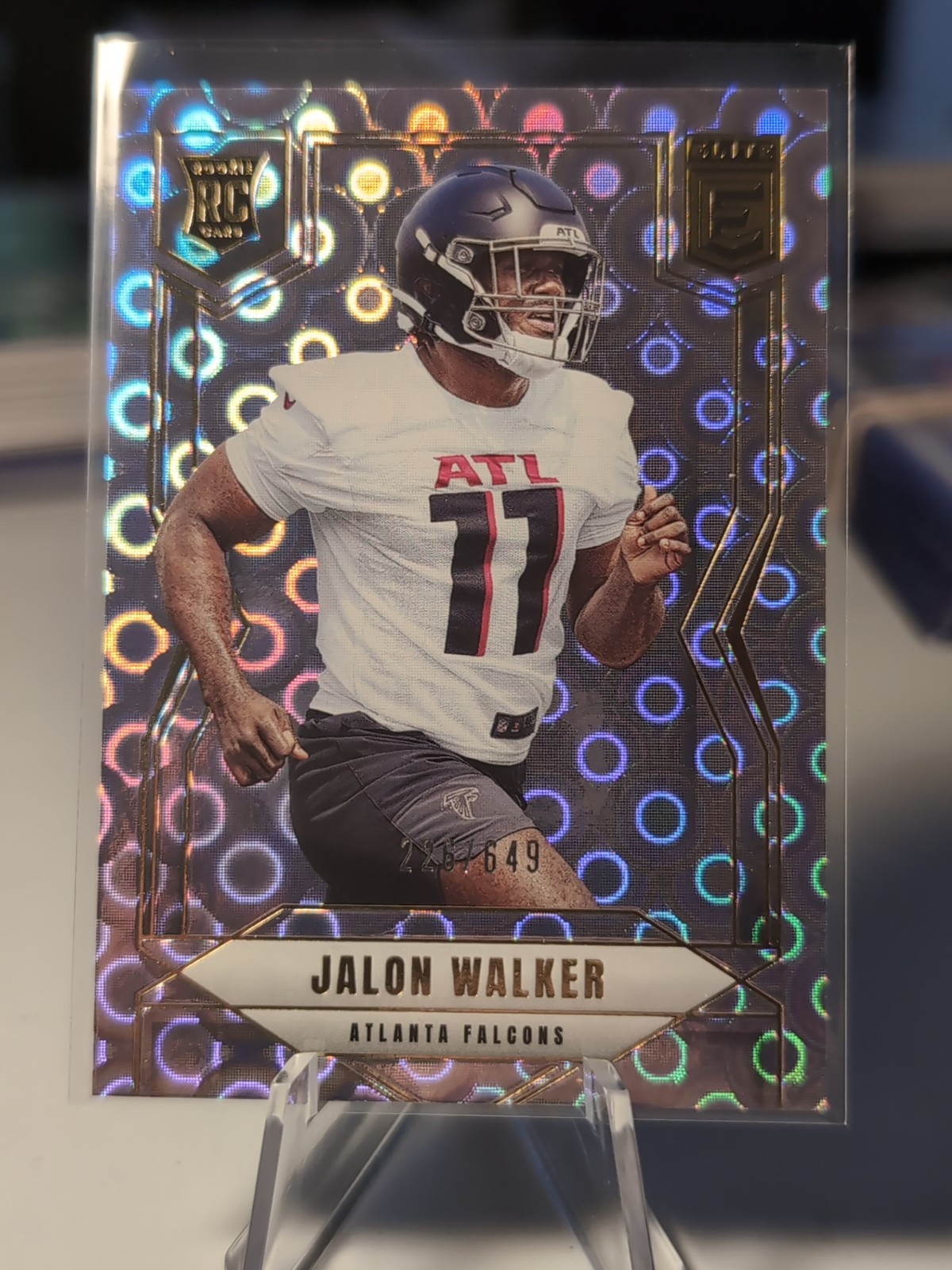 2025 Panini Donruss Elite - Rookies Jalon Walker #165 Lavender Pyramids /649 RC