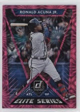 2020 Panini Donruss Elite Series Pink Fireworks Ronald Acuna Jr #E-8 01pp
