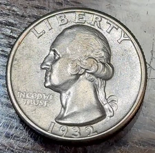 1932-D Washington Quarter Nice White XF/AU CHRC