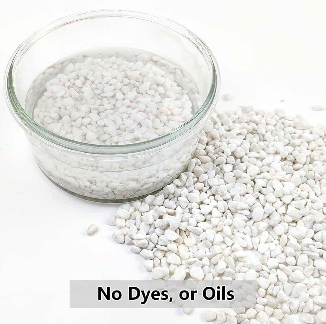 Versatile 5LB White Gravel Pebbles - Ideal for Plants, Terrariums, and Decor