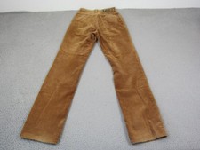 Vintage Lee Corduroy Pants Womens 26x33 Brown Straight Talon Zip Made in USA 70s