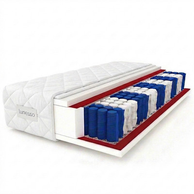 Taschenfederkern Matratze 90x200 cm, 16cm, H3 VELUNA PLUS 7 Zonen Kaltschaum