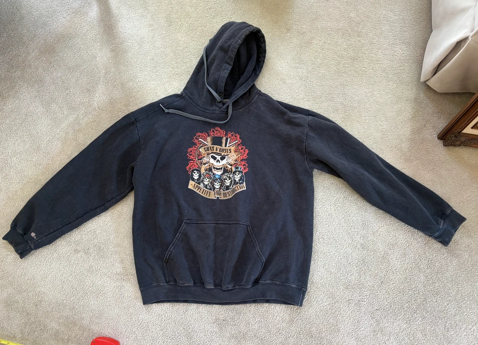 Vintage 89 Guns N' Roses LA Coliseum oct Concert T-Shirt hooded sweater Large M - Image 2 of 4