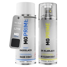 Autolack 2K Spraydosen Set für Audi LZ9W Z9W 4Z Ebonyschwarz Perleffekt