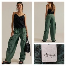Free People Brentwood Slouch Pants Aged Green Size US 4 NWT $168