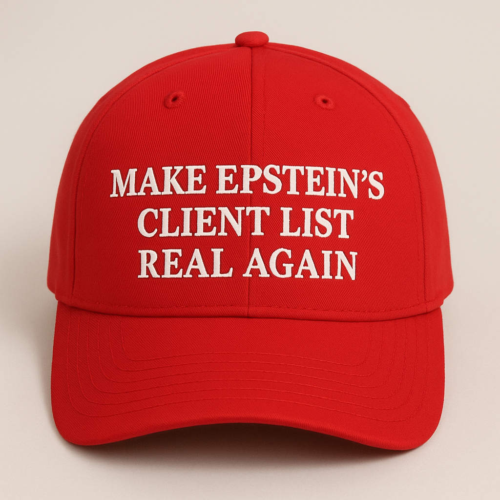 Epstein Files MAGA Hat - Red Trump Cap Exposing Client List
