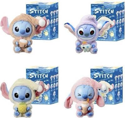 Miniso Stitch Labubu Figur Blind Box Eat Something Before Sleep Serie  TOY GIFT