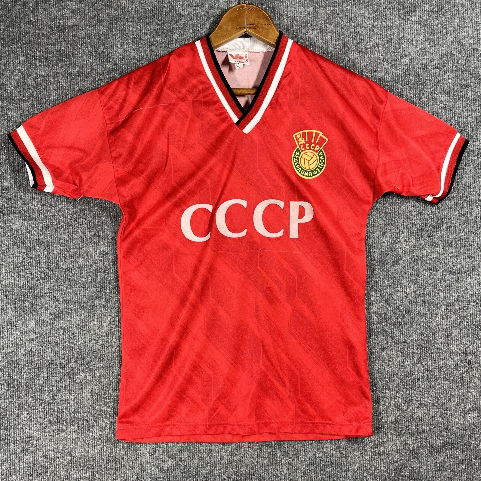 VINTAGE 80s Volga Soviet Union CCCP USSR Soccer Jersey Football Shirt Youth L