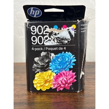 HP 902 902XL Ink Cartridges 4-Pack Black Cyan Magenta Yellow T0A38AN Original