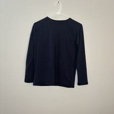 All In Motion Kids Large Swim Shirt Navy Blue Long Sleeve Boys Girls EUC B5