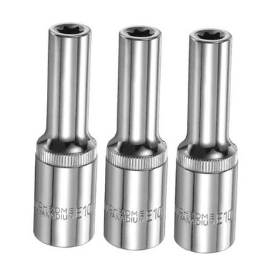 pcs E-Torx Socket 1/2'' Drive Star Female Socket.1'' Length External Torx E10 3