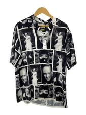 WACKO MARIA Short Sleeve Shirt L Rayon BLK All Over Print THE SILENCE OF THE LAM