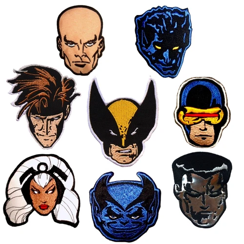 X-men Embroidered Patches 80s Comic Wolverine Cyclops Gambit Storm Beast Xavier