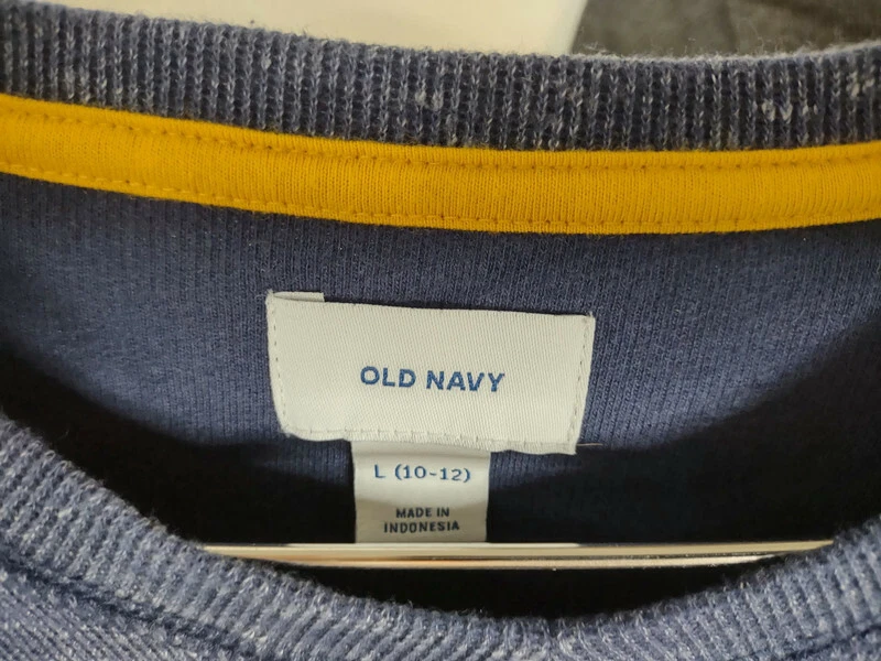 Old Navy Big Boys L (10-12) Lot of 2 Sweaters Blue Heathered and Gray - Image 2 of 4