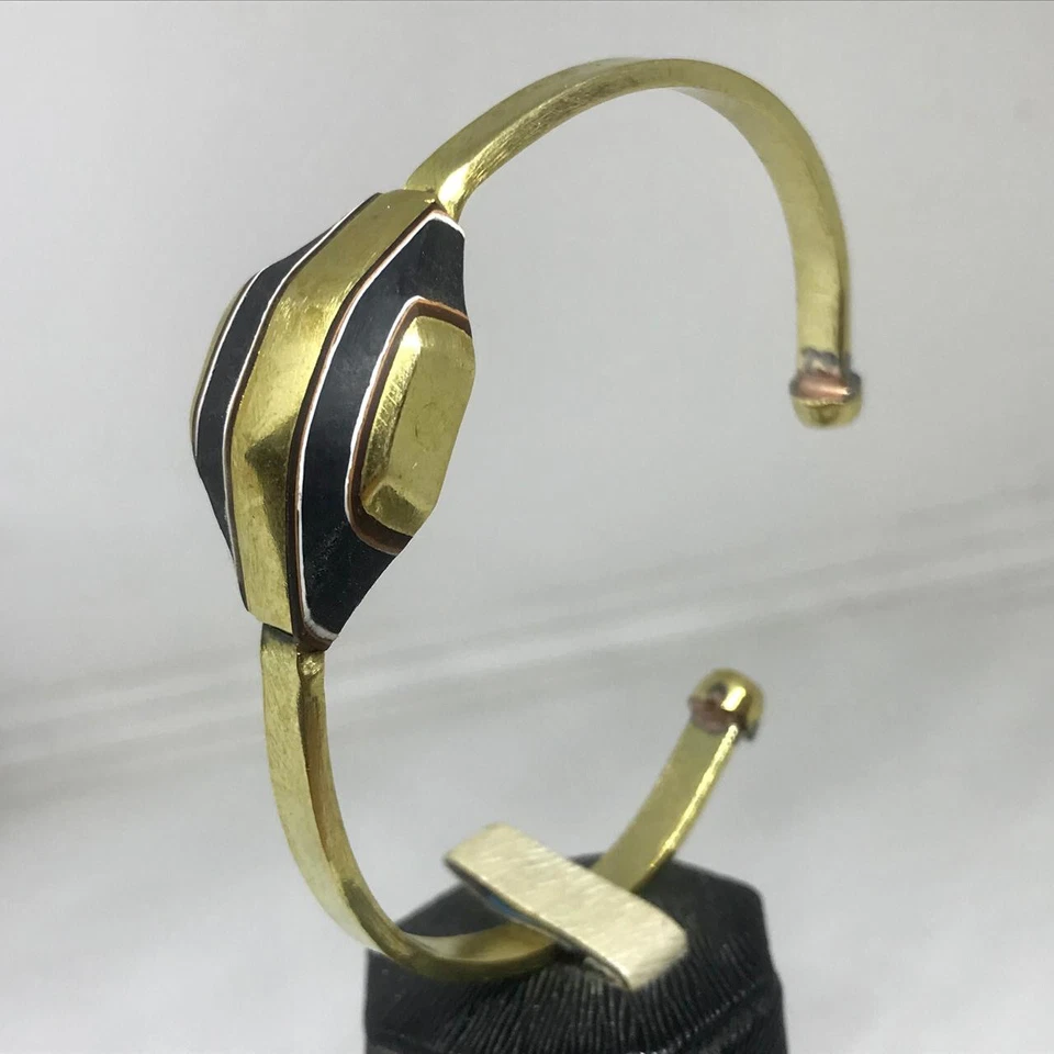 Винтажный латунный мужской браслет в стиле туарегов ювелирные изделия минималистская манжета Sahara Top Rif - Изображение 2 из 4