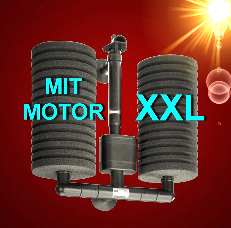 EUROPET ❤️ GROßER BIO MOTOR SCHWAMMFILTER ❤️ Innenfilter Pumpe Aquarium Zubehör Garnelen