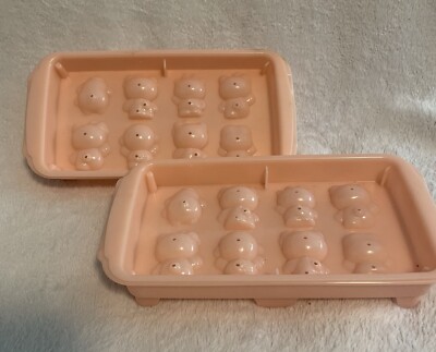 Sanrio Hello Kitty Character Ice Cube Trays Set Of 2 Keroppi Purin 1998 Vintage