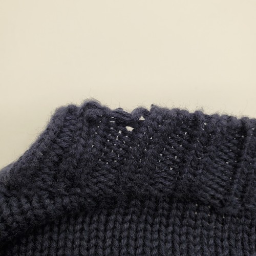 Grant Thomas Mens Sweater Blue Large Yellow Striped Y2K Jumper Cotton Pullover - Picture 5 of 8