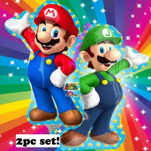 Super Mario Luigi Fete D Anniversaire Ballon Ballons Fournitures Decoration Jeu Video Ebay