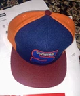 Casquette snapback Supreme Milano feutre 5 panneaux bleu marine orange rouge marron FW15 neuve
