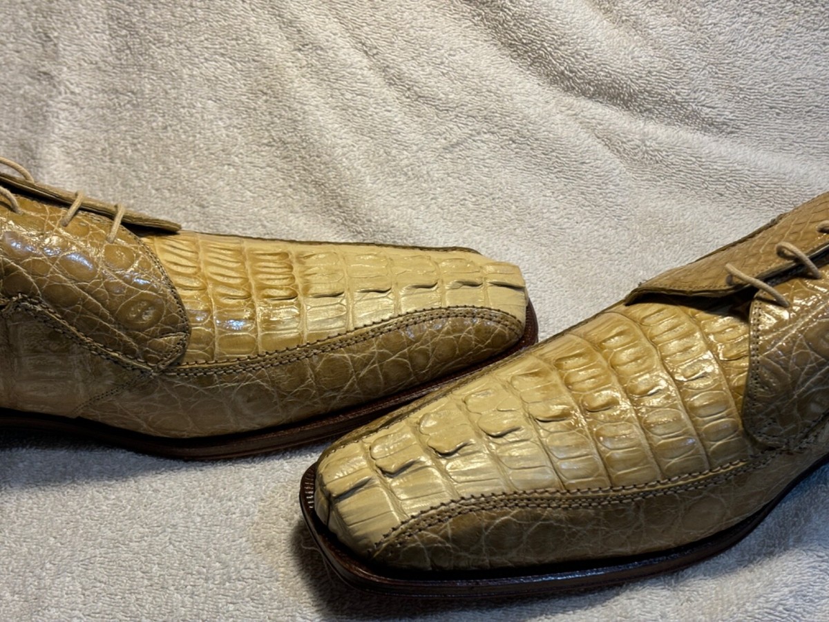 David Eden Genuine Crocodile Shoes Sz 15 EUC David Eden Mens Crocodile/Lizard Oxfords Sz | Mercari main image 2