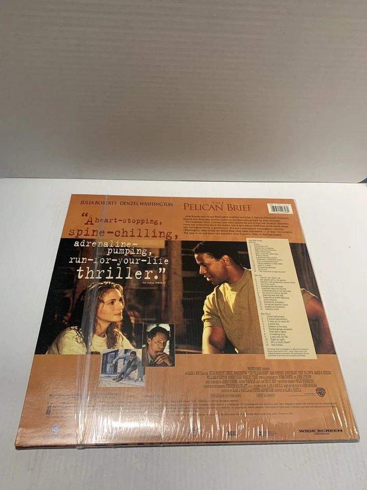 Laserdisc {O} * The Pelican Brief * Julia Roberts Denzel Washington Widescreen — 第 2/2 张图片