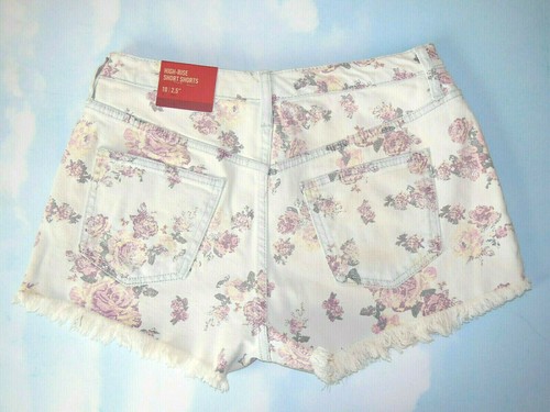 Mossimo Supply Co.High-Rise Short Shorts Floral Rosey Wash Size 10-12 NEW w/Tag - Picture 3 of 7