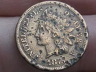 1875 Indian Head Cent Penny- VF Details