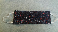 Handmade Fabric Face Mask - Reusable Blue Stars