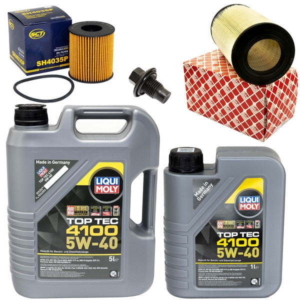 MotoröL Filter Set 5W-40 6 Liter + ÖLablassschraube FüR Citroen Jumper Peugeot-image