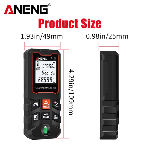 100m Measure LCD Digital Distance Meter with Bubble Level K6J9 - Picture 10 of 12