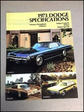1973 Dodge Monaco And Polara Vintage Canada Car Sales Brochure Folder 1973 Dodge Monaco And Polara Vintage Canada Car Sales Brochure Folder