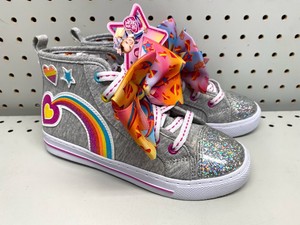 Jojo Siwa Grey Rainbow Ribbon Shoes High Top Sneakers Shoes (Left 3 Right 2) | eBay