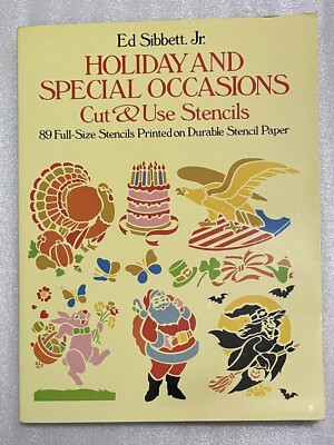 Holidays & Special Occasions, Cut and Use Stencils Ed Sibbett Jr. VINTAGE NEW