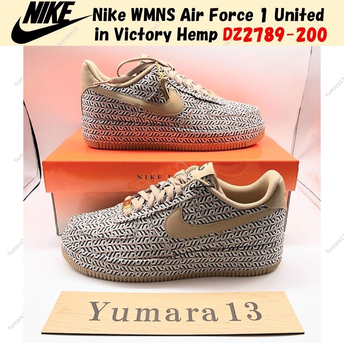 Nike WMNS Air Force 1 United in Victory Hemp DZ2789-200 US 5-15