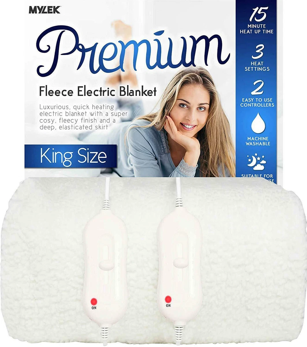 Heated Blanket Electric Mattress Cover Size SuperKing Double Single Dual  Control | eBay
