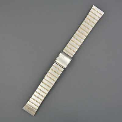 ZENITH Swiss N NOS vintage Armband bracelet Uhrband 18mm STEEL GOLD DEFY Lady
