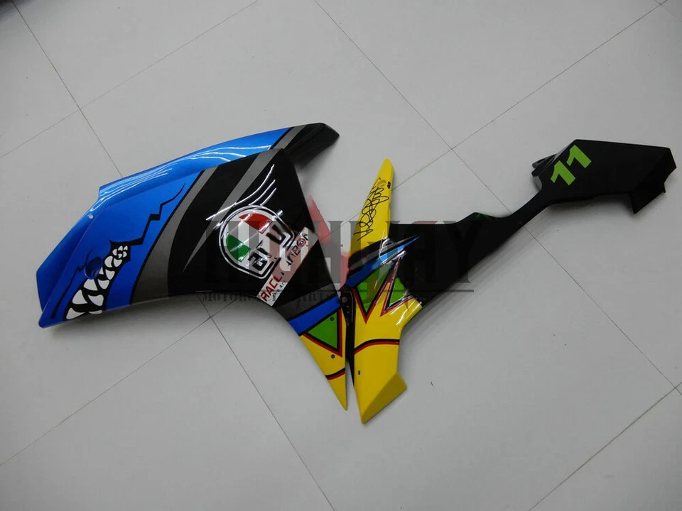 07-08 Para Yamaha YZF R1 Réplica AGV Rossi Misano Carenado Azul Tiburón Carrocería Kit Foto 3 de 4